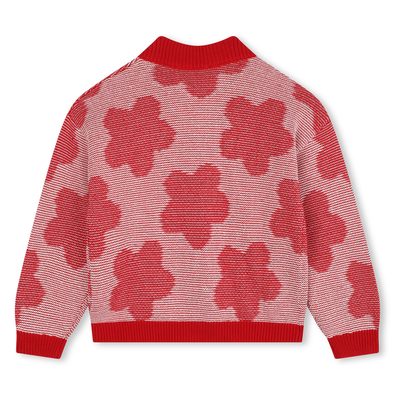 Cardigan boutonné à fleurs KENZO KIDS 
                    FILLE