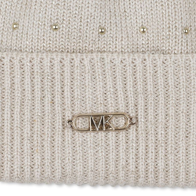 Bonnet tricot avec pompon MICHAEL KORS 
                    FILLE