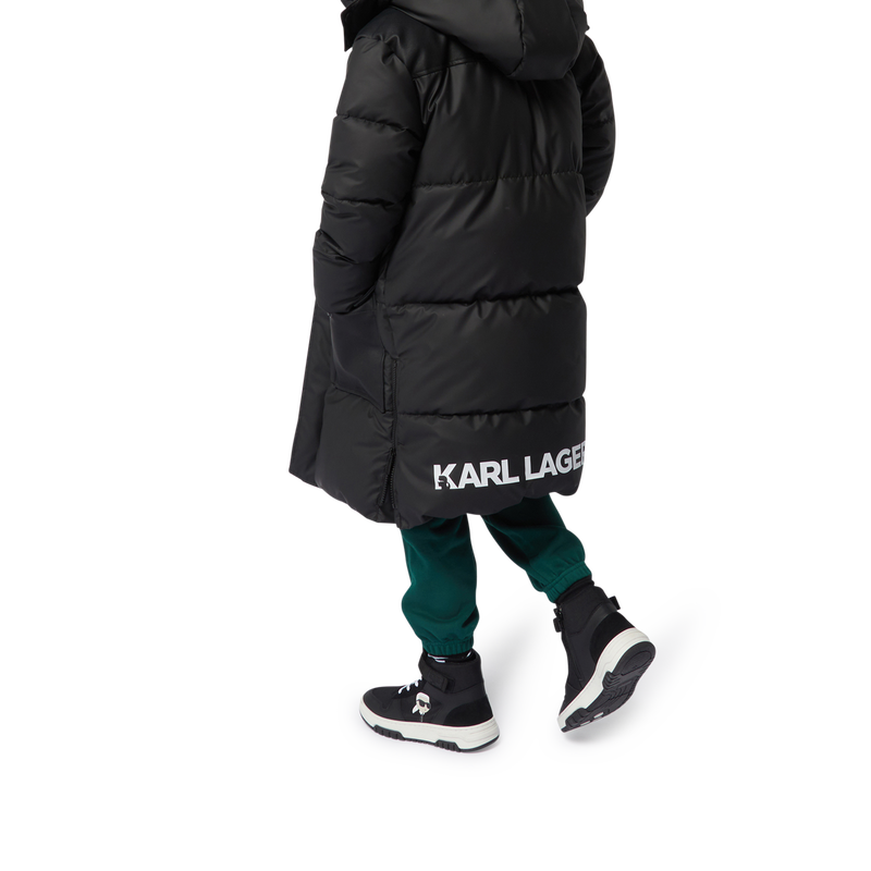Baskets montantes en cuir de vachette KARL LAGERFELD KIDS 
                        GARCON