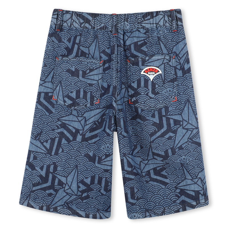 Bermuda en jean imprim&eacute; KENZO KIDS 
                        GARCON