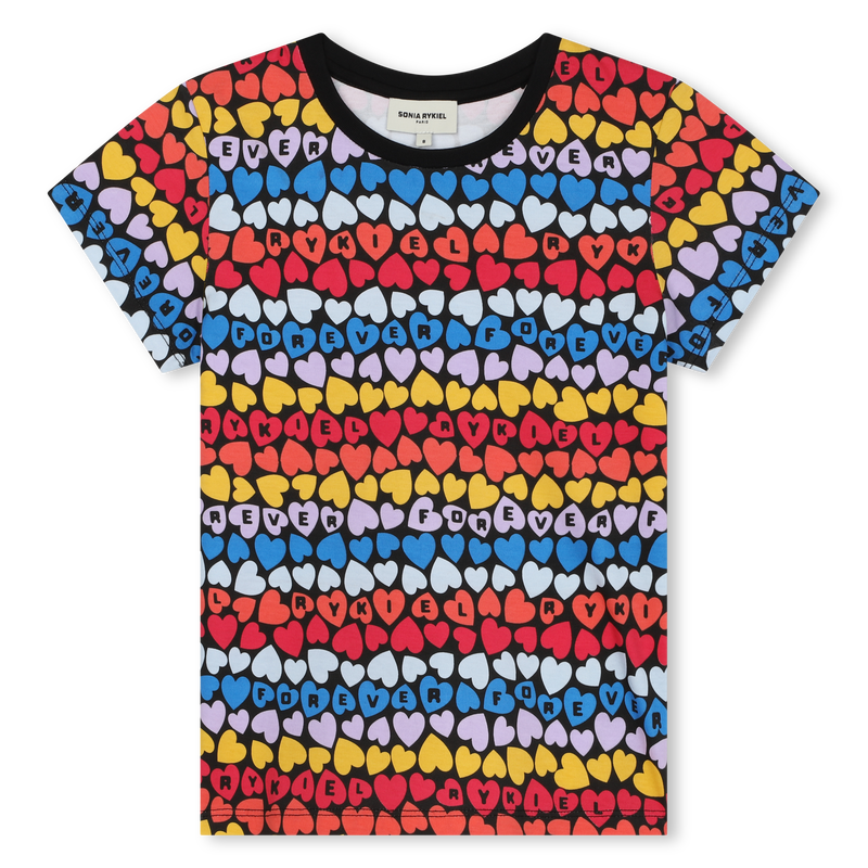 T-shirt imprimé coeurs SONIA RYKIEL 
                    FILLE