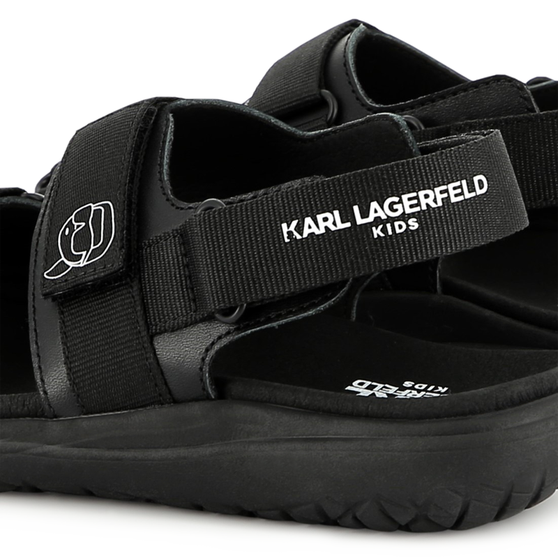 Sandales en cuir de vachette KARL LAGERFELD KIDS 
                    GARCON