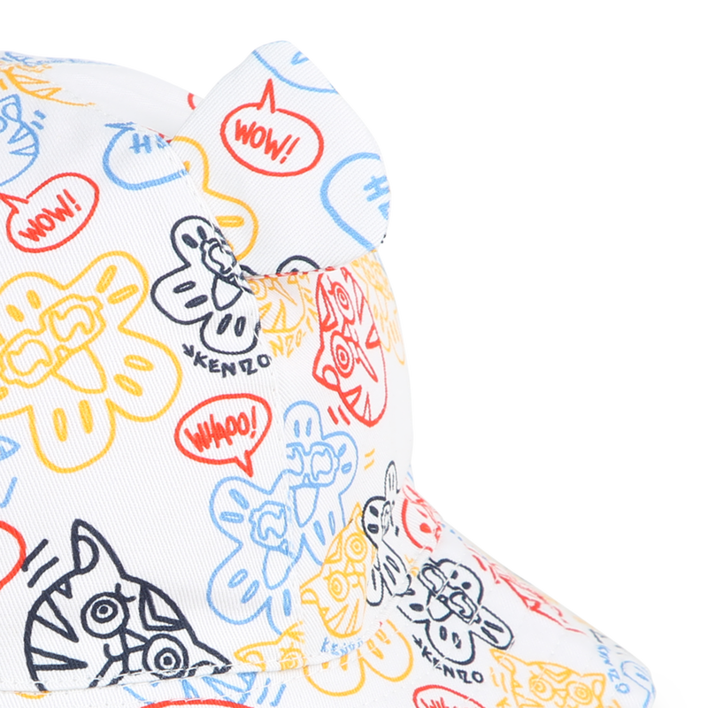 Bob en coton imprimé oreilles KENZO KIDS 
                    UNISEXE