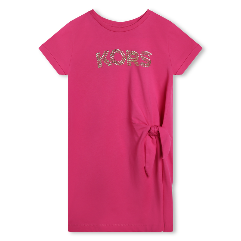 Robe nouée à manches courtes MICHAEL KORS 
                    FILLE