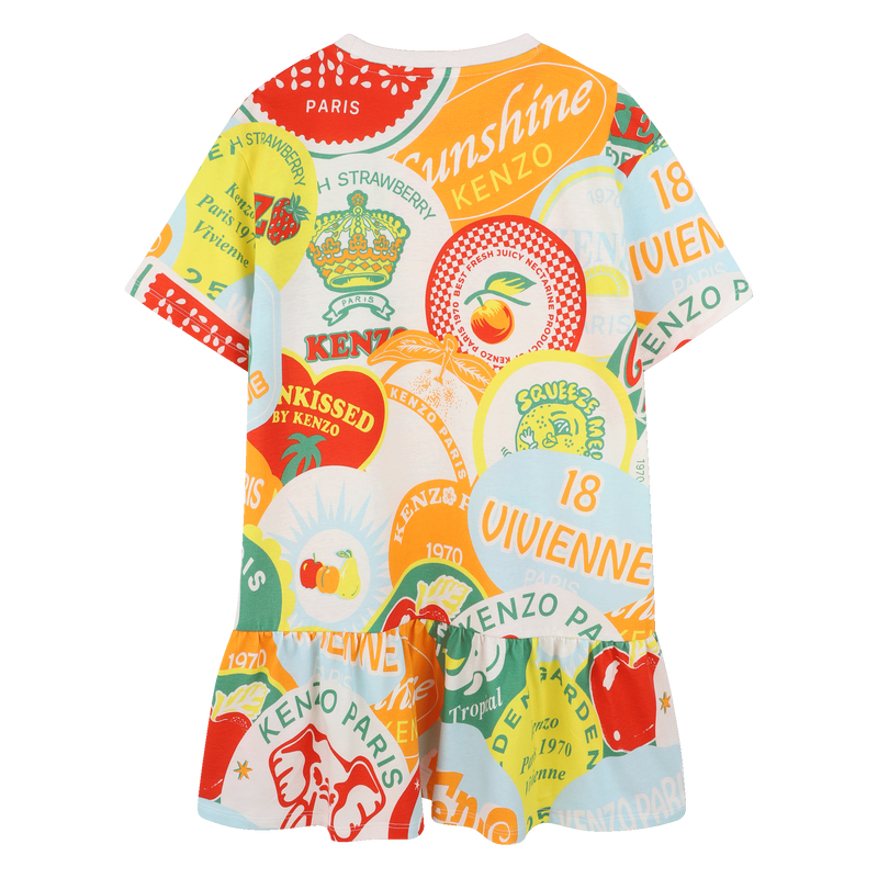 Robe imprim&eacute;e multicolore KENZO KIDS 
                        FILLE