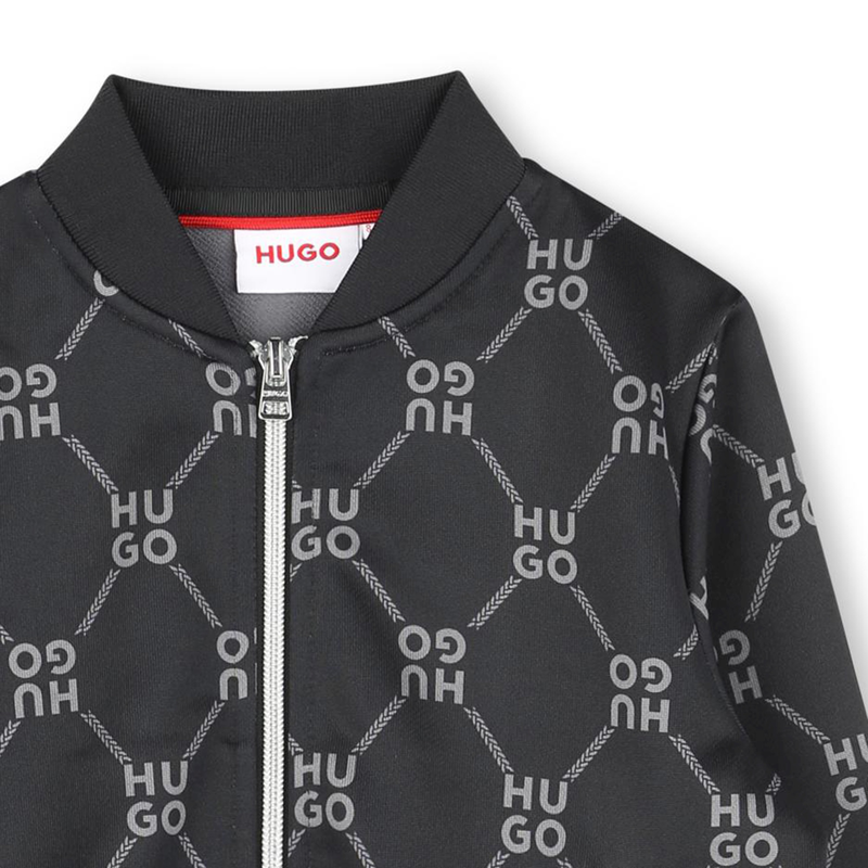 Sweat-shirt zippé imprimé sigle Hugo 
                    FILLE