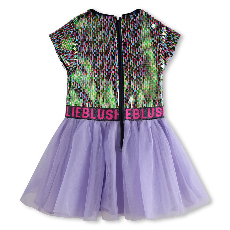 Robe bimatière ornée de sequins BILLIEBLUSH 
                    FILLE