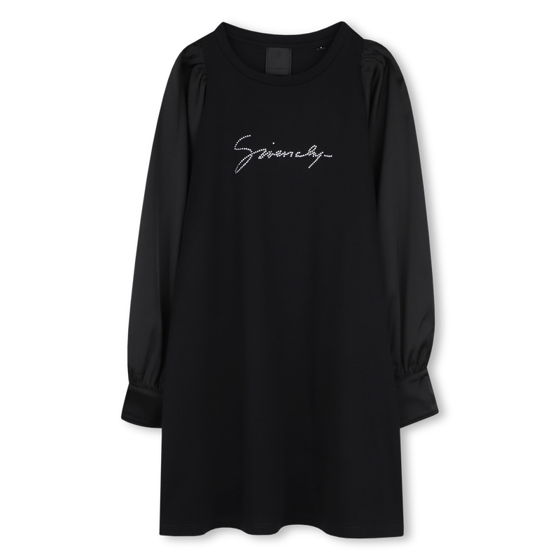 Robe avec manches en satin GIVENCHY 
                        FILLE