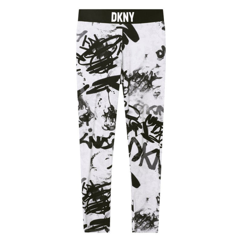 Legging bicolore imprimé DKNY 
                    FILLE