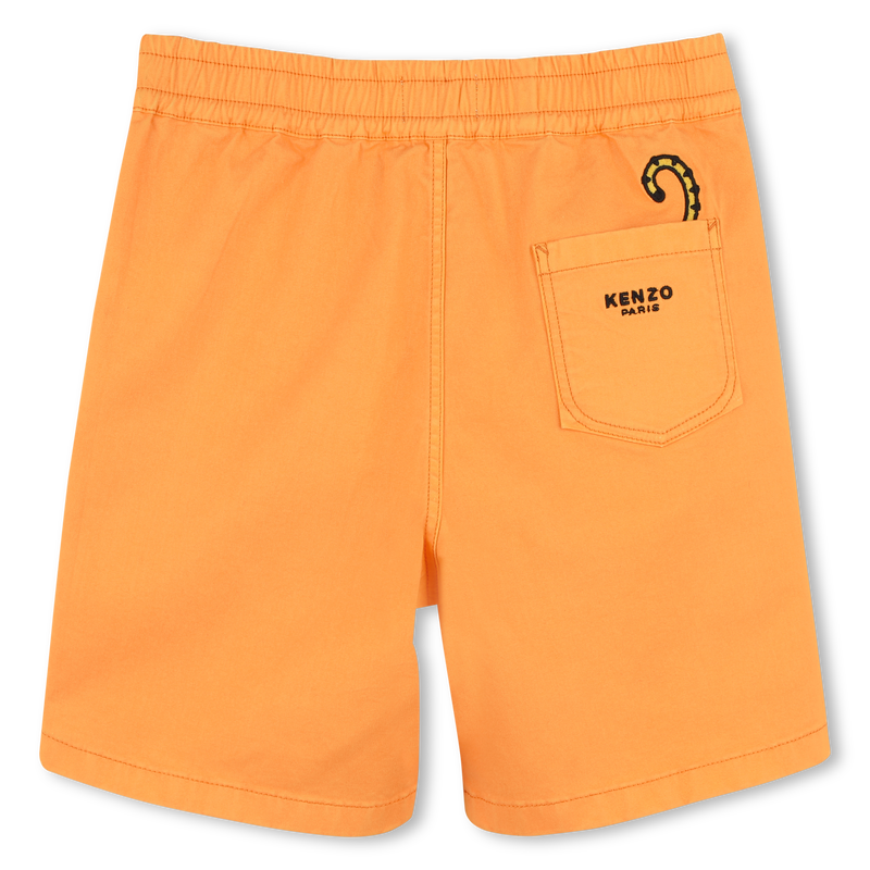 Bermuda en coton avec badge KENZO KIDS 
                        GARCON