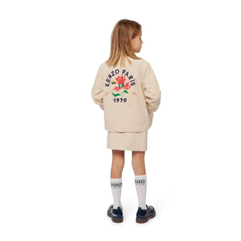 Veste pressionnée en velours KENZO KIDS 
                    FILLE