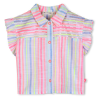 Chemise ray&eacute;e manches volant&eacute;es BILLIEBLUSH 
                    FILLE