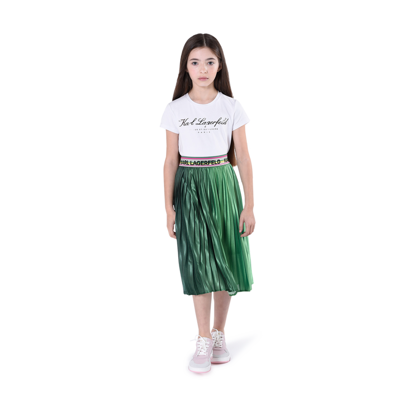 Jupe plissée taille élastiquée KARL LAGERFELD KIDS 
                    FILLE