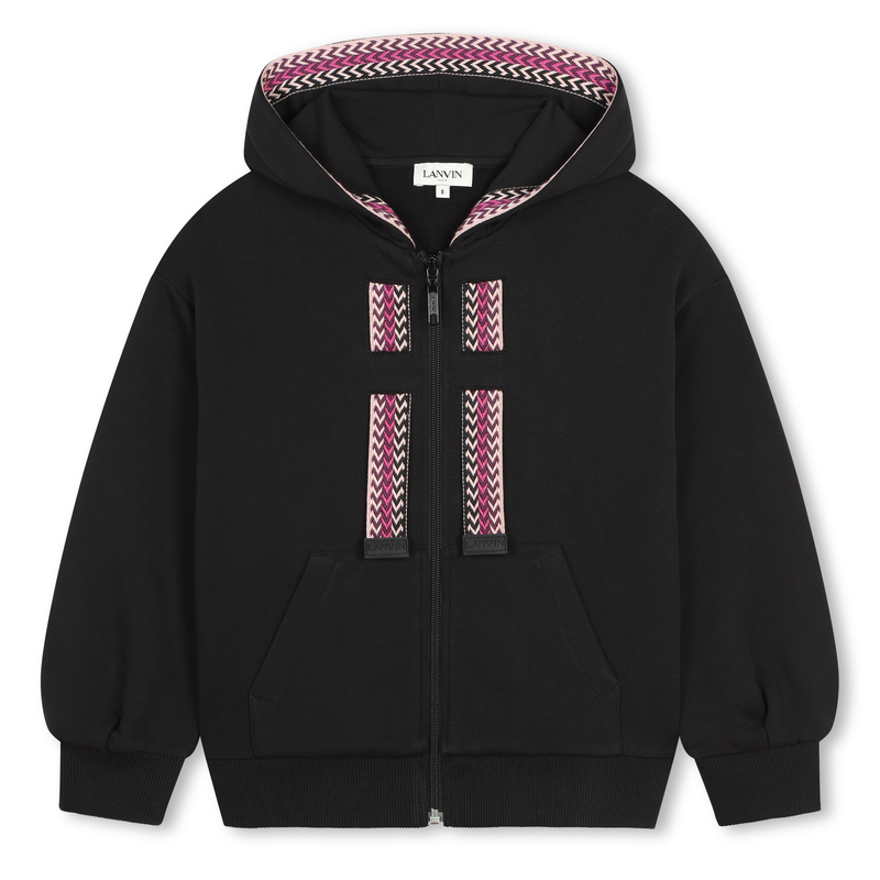 Sweat-shirt zippé à broderie LANVIN 
                    FILLE