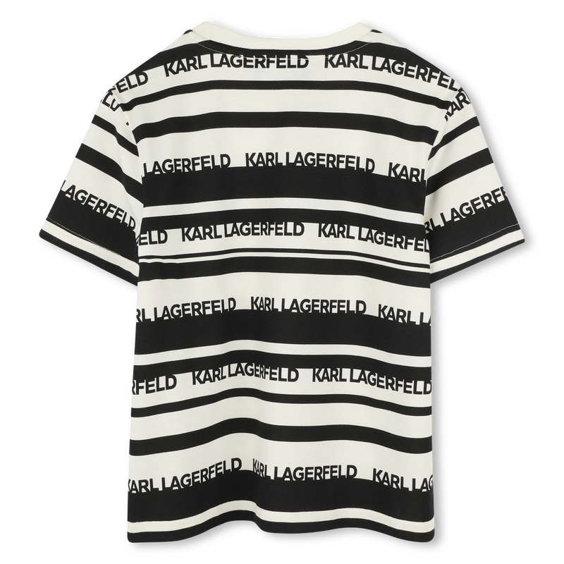 T-shirt à manches courtes rayé KARL LAGERFELD KIDS 
                    GARCON