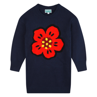Robe en tricot jacquard KENZO KIDS FILLE