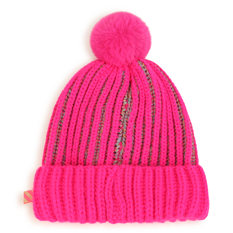 Bonnet rayé avec coeurs