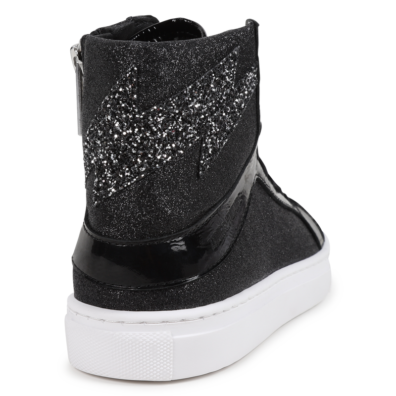 Baskets à lacets en cuir de vachette ZADIG & VOLTAIRE 
                    FILLE