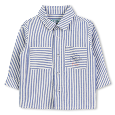 Chemise à rayures en coton KENZO KIDS GARCON