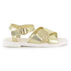 Sandales cuir de vachette KARL LAGERFELD KIDS 
                    FILLE