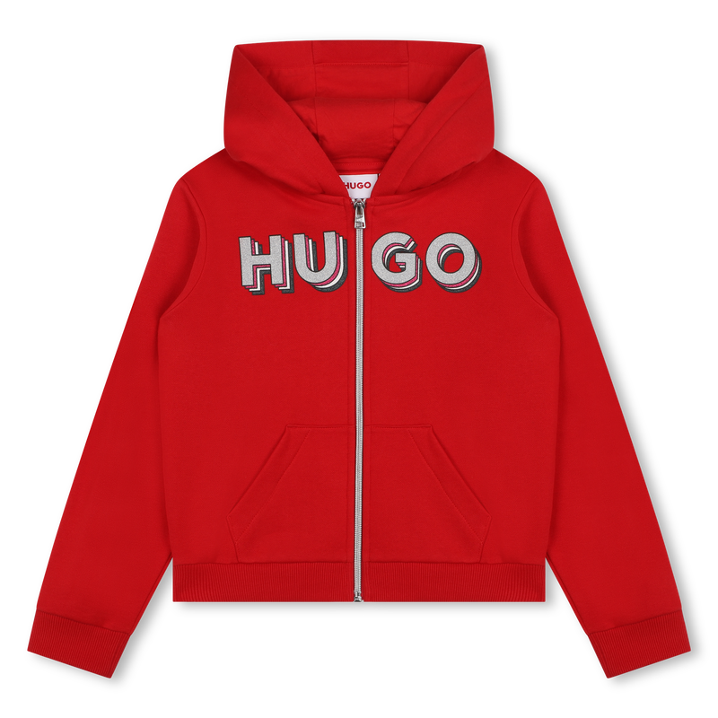 Sweat-shirt zippé à capuche Hugo 
                    FILLE