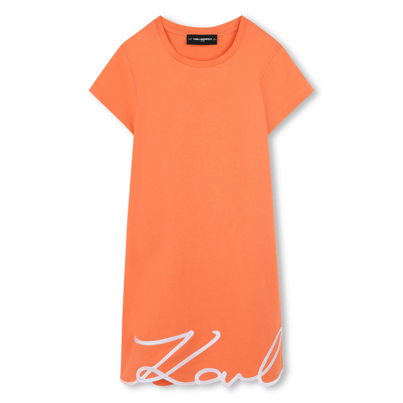 Robe &agrave; manches courtes brod&eacute;e KARL LAGERFELD KIDS 
                        FILLE