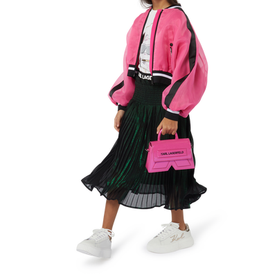 Jupe midi pliss&eacute;e iris&eacute;e KARL LAGERFELD KIDS FILLE