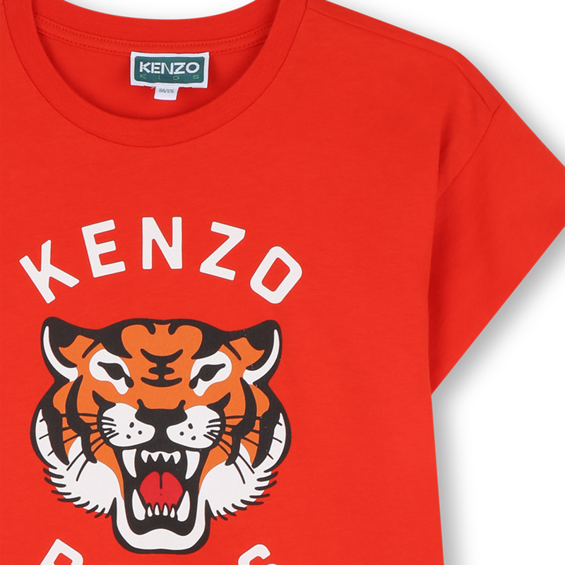 Robe imprim&eacute;e &agrave; volant KENZO KIDS 
                        FILLE