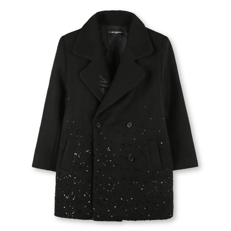 Manteau avec fermetures boutonn&eacute;es KARL LAGERFELD KIDS 
                        FILLE