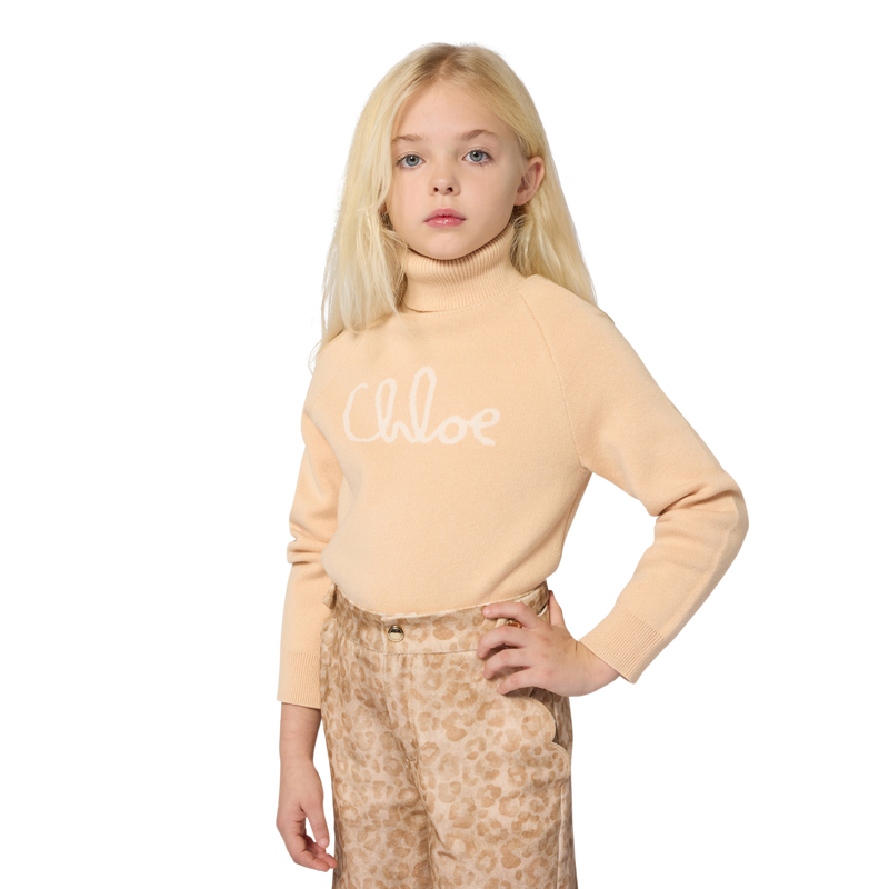 Pull col roul&eacute; en tricot CHLOE 
                        FILLE