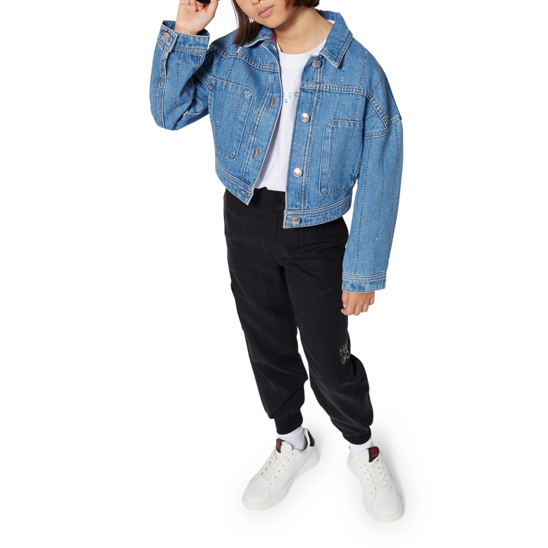 Veste en jean &agrave; rayures Hugo 
                        FILLE