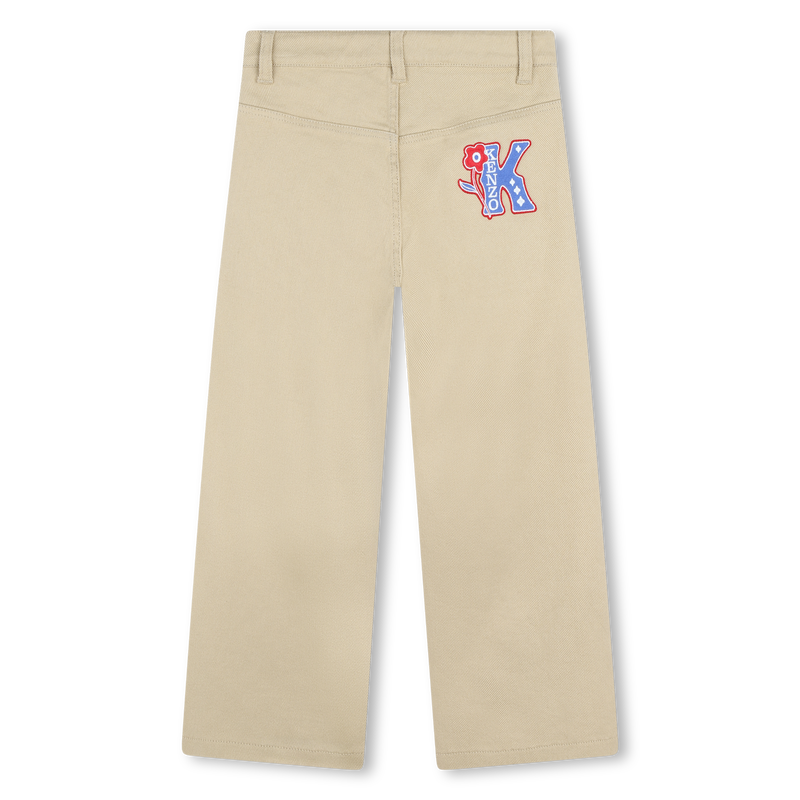 Pantalon &eacute;vas&eacute; en coton KENZO KIDS 
                        FILLE