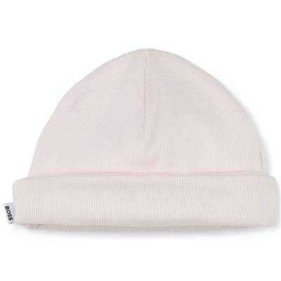 Bonnet &agrave; c&ocirc;tes avec revers BOSS FILLE