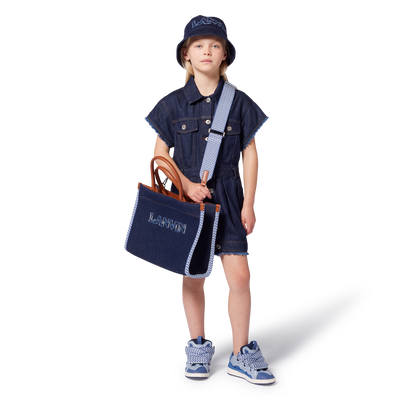 Robe en jean &agrave; manches courtes LANVIN FILLE