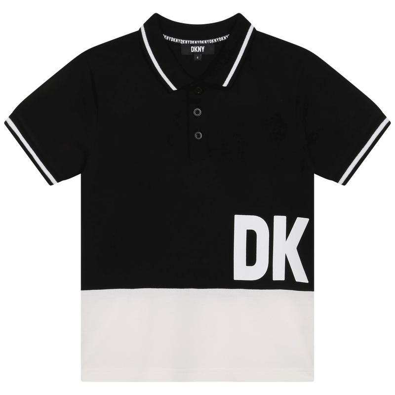 Polo bicolore bords rayés DKNY 
                    GARCON
