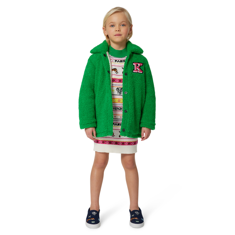 Manteau en tissu peluche KENZO KIDS 
                    FILLE