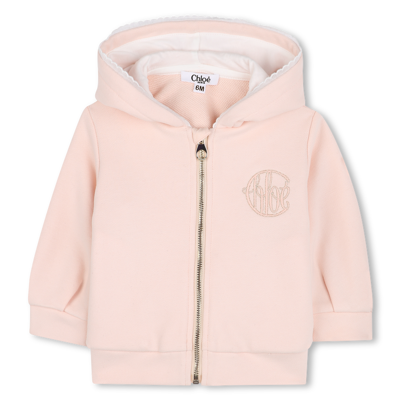 Sweat-shirt zipp&eacute; &agrave; capuche CHLOE 
                        FILLE