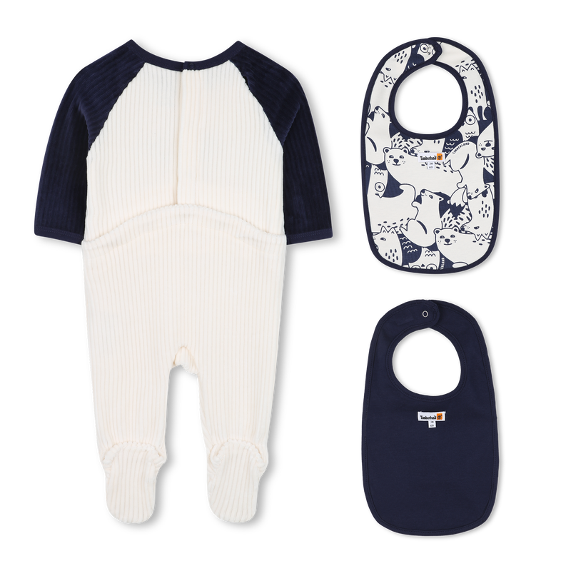 Pyjama imprim&eacute; et deux bavoirs TIMBERLAND 
                        GARCON