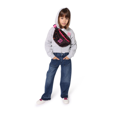 Sweat-shirt zippé avec fleurs Hugo FILLE