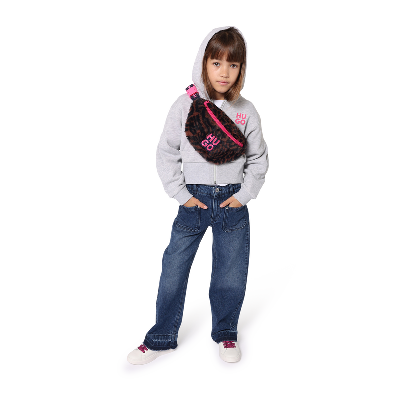 Sweat-shirt zippé avec fleurs Hugo 
                    FILLE