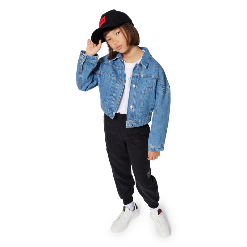 Veste en jean &agrave; rayures Hugo 
                        FILLE