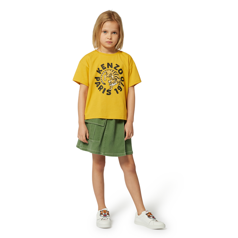 Jupe-short en coton KENZO KIDS 
                        FILLE