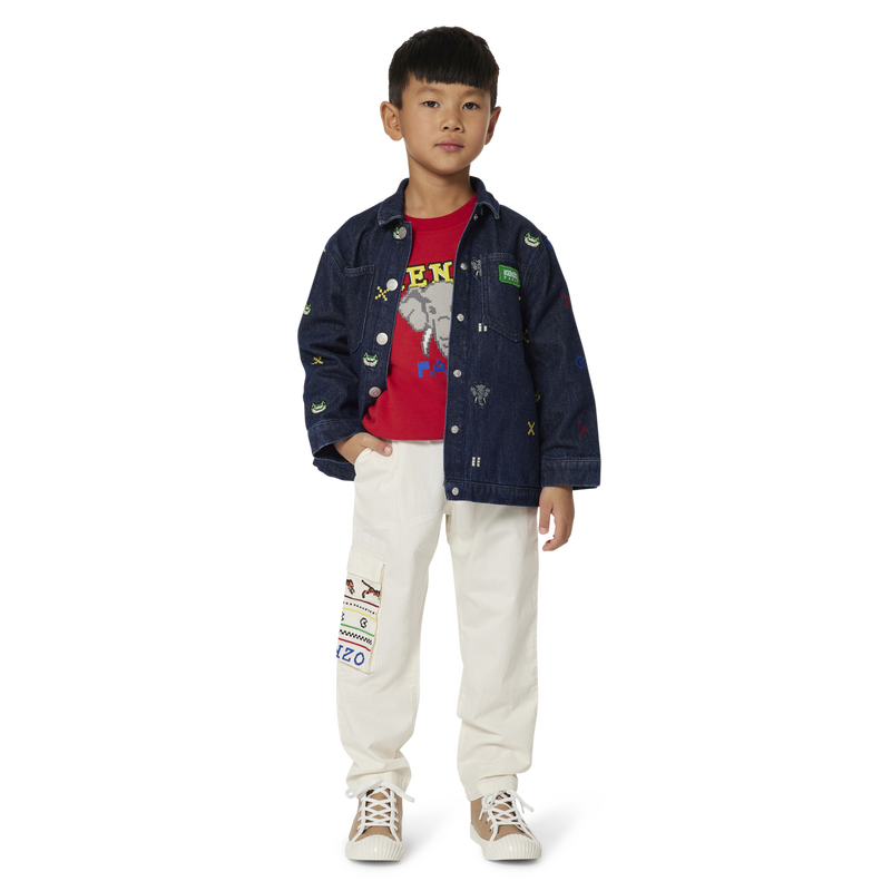 Veste brodée en jean KENZO KIDS 
                    GARCON