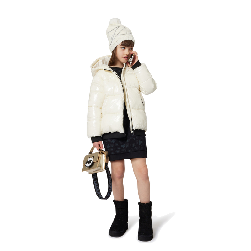 Bonnet tricot à pompon KARL LAGERFELD KIDS 
                    FILLE