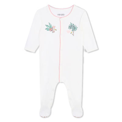 Pyjama pressionné en coton KENZO KIDS FILLE