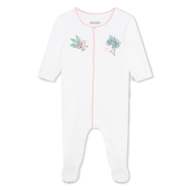 Pyjama pressionné en coton KENZO KIDS 
                    FILLE