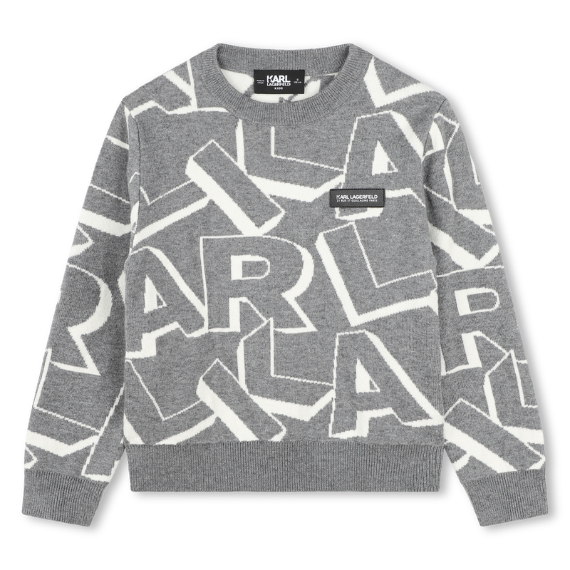 Pull en jacquard bicolore KARL LAGERFELD KIDS 
                    GARCON
