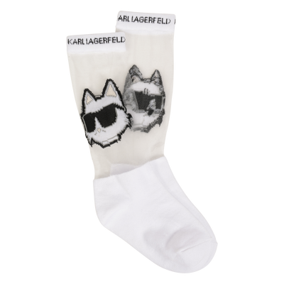 Chaussettes avec motif ajouré KARL LAGERFELD KIDS FILLE