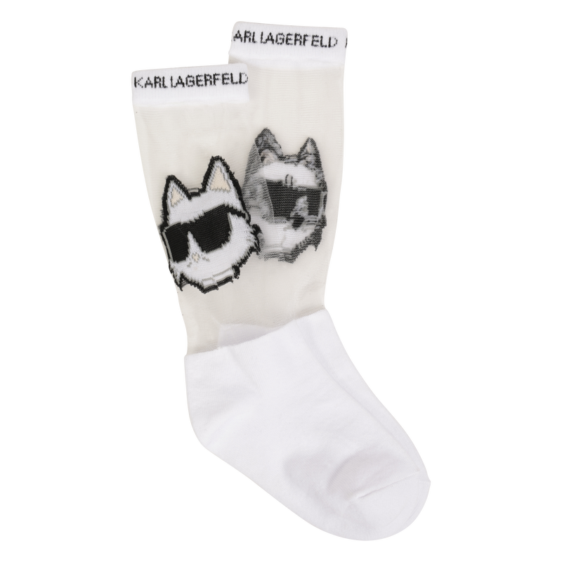 Chaussettes avec motif ajouré KARL LAGERFELD KIDS 
                    FILLE