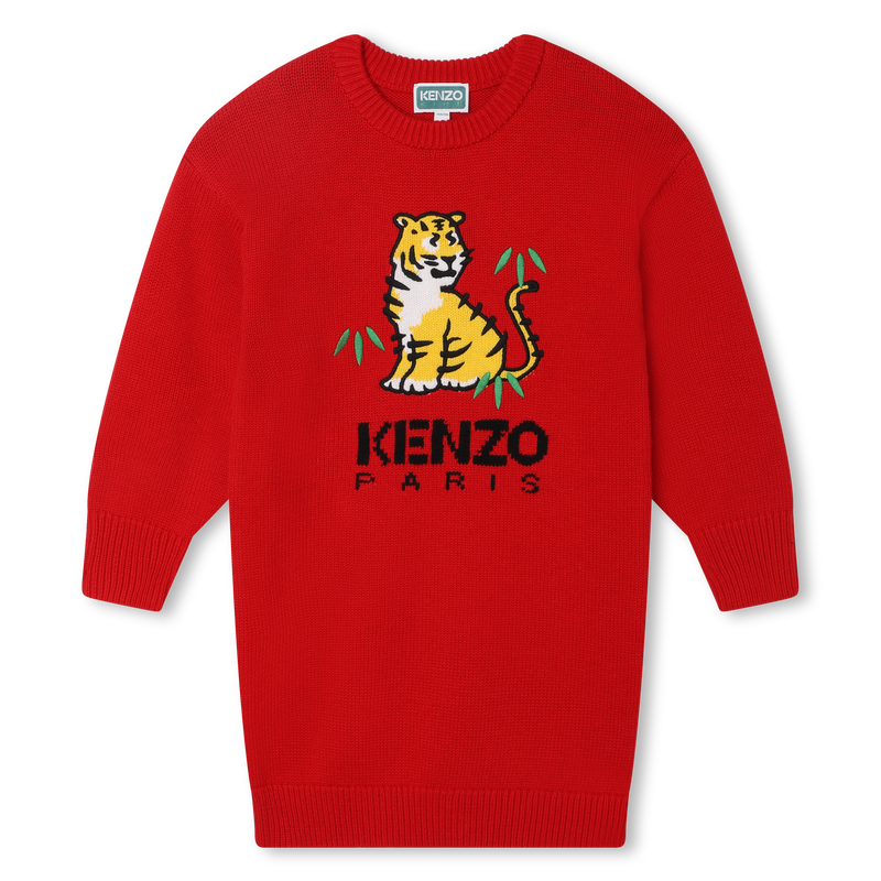 Robe pull en tricot jacquard KENZO KIDS 
                    FILLE